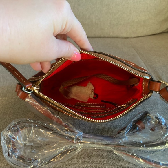 BNWOT- Dooney & Bourke Suede Domed Crossbody- Wine - Picture 4 of 7